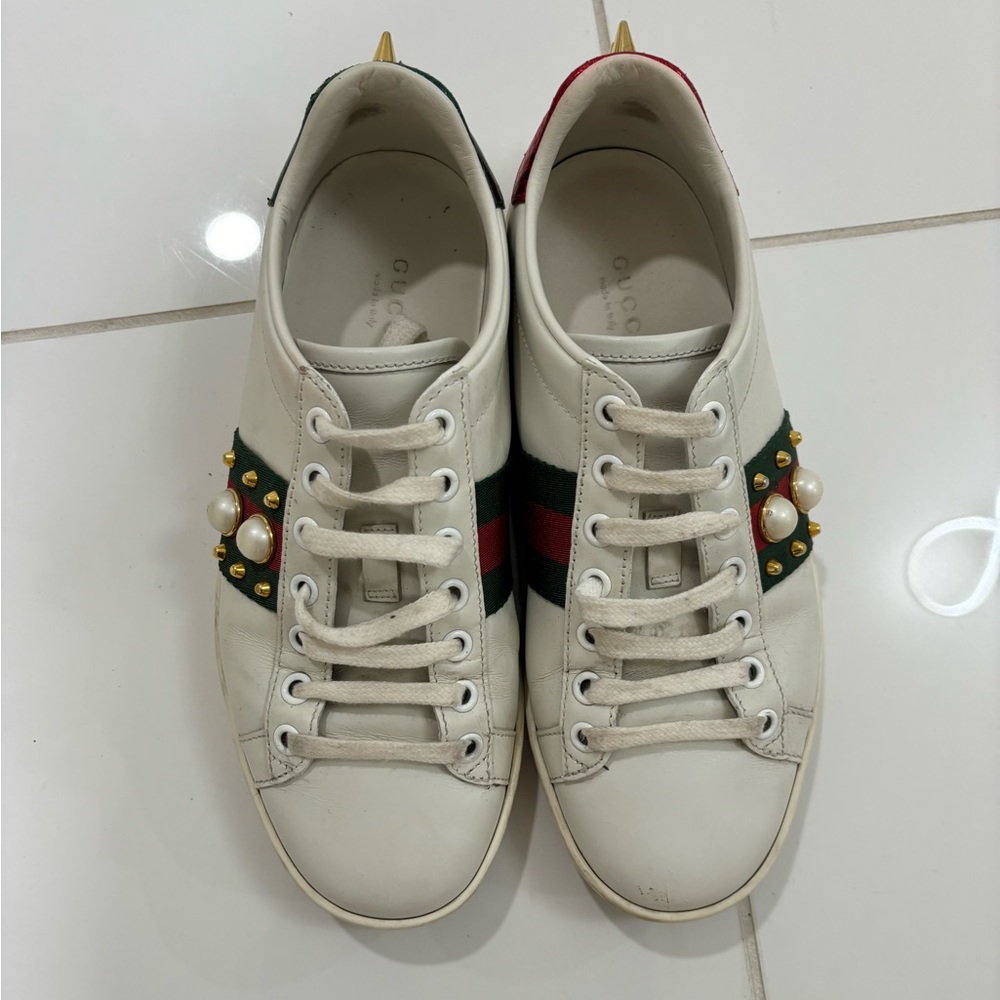 Worn women’s Gucci shoes